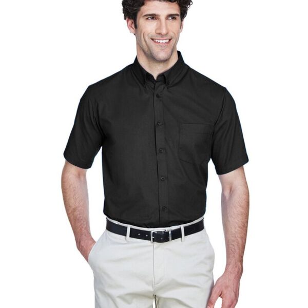 Men's Tall Optimum Short Sleeve Twill Dress Shirt Thumbnail
